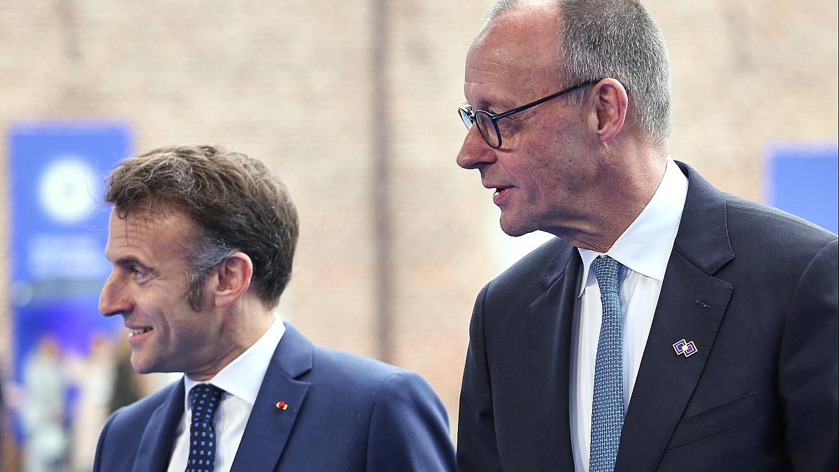 Emmanuel Macron und Friedrich Merz am 12.02.2026, via dts Nachrichtenagentur